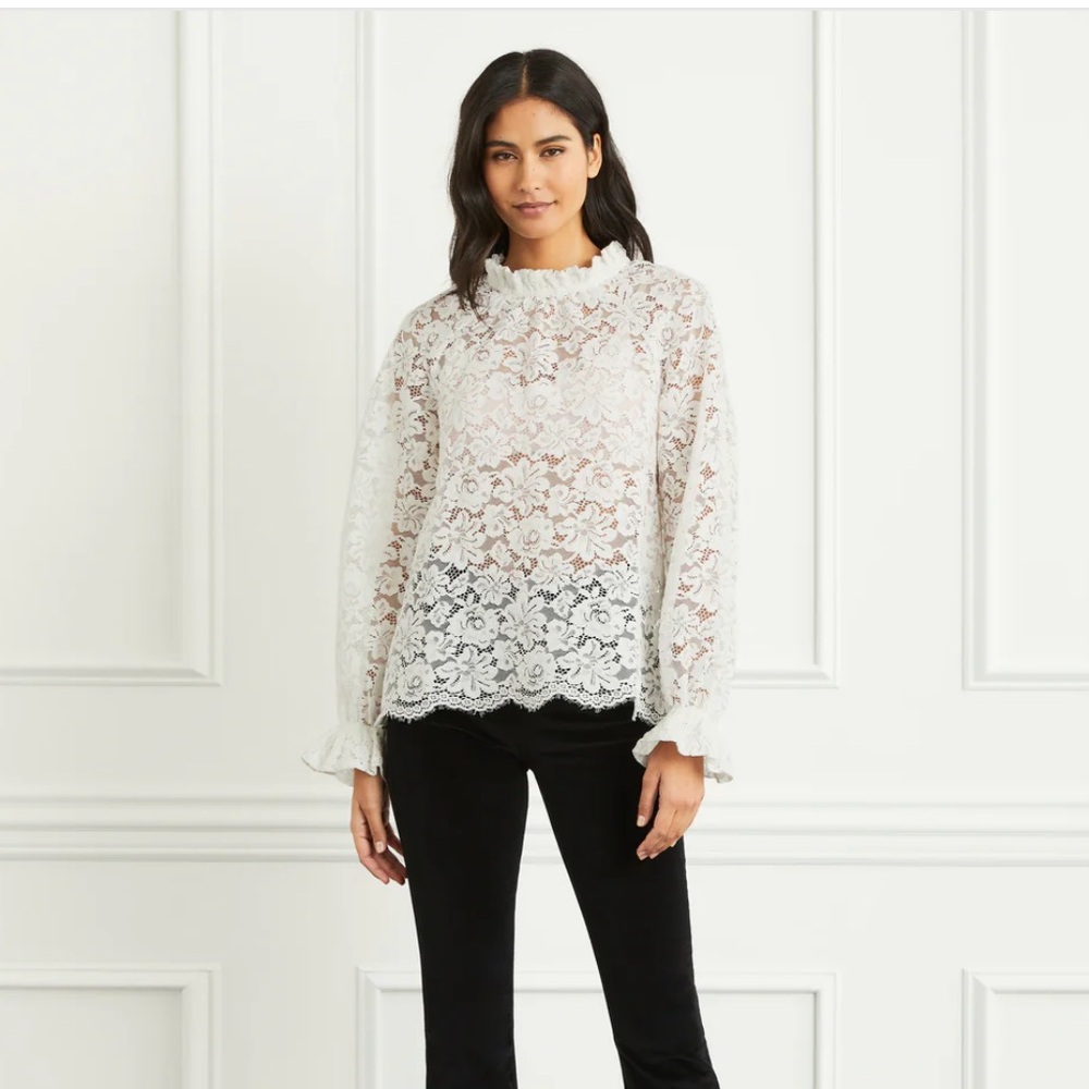 Hill House Home Lace Millie Top in White